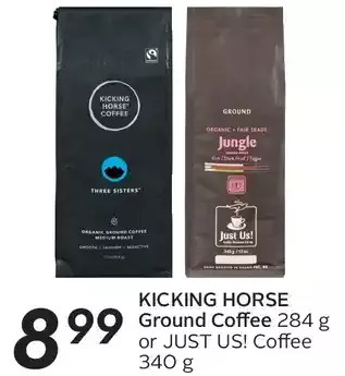 Kicking horse ground coffee or just us! coffee