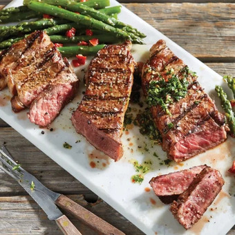M & M Food Market New york striploin steaks - 2 pack offer