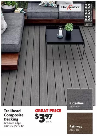 Home Hardware Trailhead composite decking offer