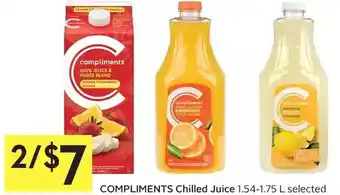 Foodland Compliments chilled juice offer