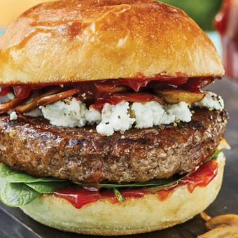 M & M Food Market Angus beef burgers offer