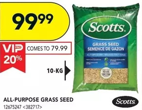 Lowe's Scotts all-purpose grass seed offer