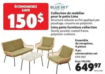 Home Hardware Lima patio furniture collection - 4 pc. conversation set offer