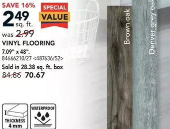 RONA Vinyl flooring offer