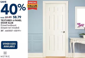 RONA Metrie textured 6-panel door slab offer