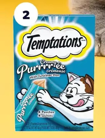 Real Canadian Superstore Temptations purees cat treats offer