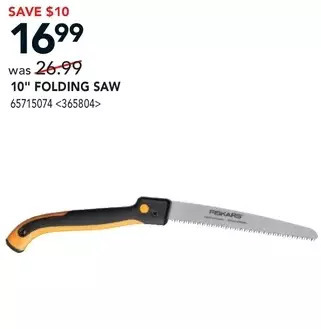 RONA Fisker 10'' folding saw offer