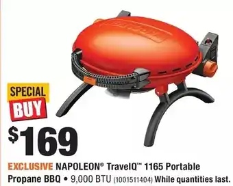 Home Depot Napoleon travelq 1165 portable propane bbq offer