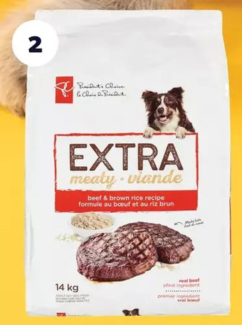 Real Canadian Superstore Pc extra meaty dry dog food offer