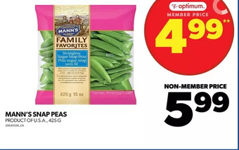 Real Canadian Superstore Mann's snap peas offer