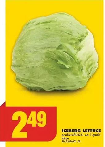 No Frills Iceberg lettuce offer