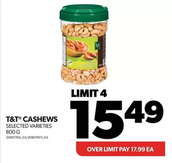Real Canadian Superstore T&t cashews offer