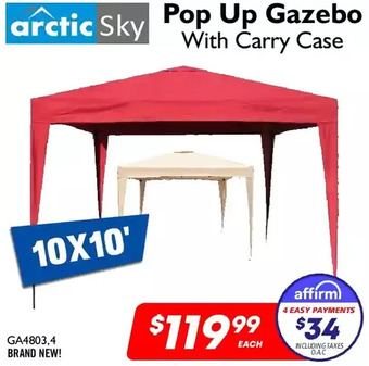 Factory Direct Arctic sky pop up gazebo offer