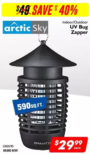 Factory Direct Arctic sky indoor/outdoor uv bug zapper offer