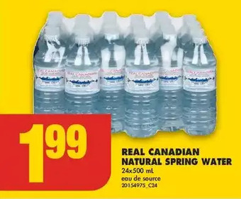 No Frills Real canadian natural spring water offer