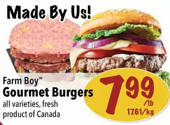 Farm Boy Farm boy gourmet burgers offer
