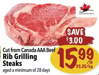 Farm Boy Rib grilling steaks offer