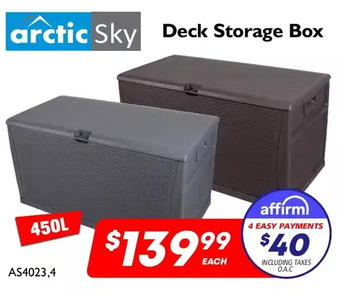 Factory Direct Arctic sky deck storage box offer