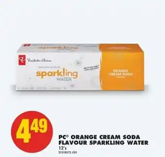 No Frills PCⓇ ORANGE CREAM SODA FLAVOUR SPARKLING WATER 12's offer