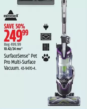 Canadian Tire Bissell surfacesense pet pro multi-surface vacuum offer