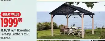 Canadian Tire Homestead hard-top gazebo. 9' x 12' offer