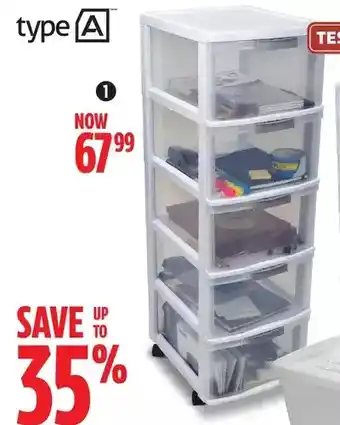 Canadian Tire Type a element 5-drawer strong tower offer