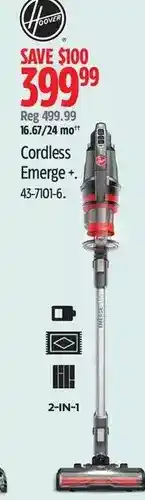 Canadian Tire Hoover cordless emerge + offer