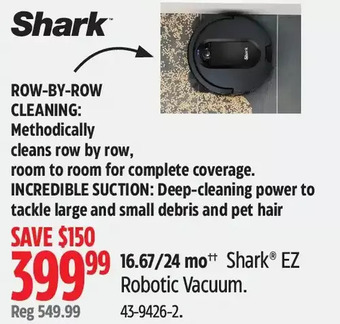 Canadian Tire Shark ez robotic vacuum offer