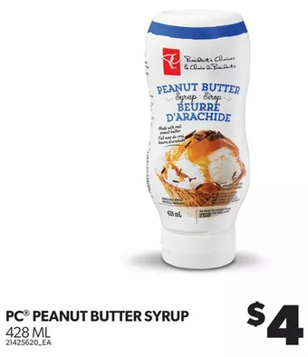 Real Canadian Superstore Pc peanut butter syrup 428ml offer