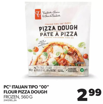 Real Canadian Superstore Pc italian tipo 00 flour pizza dough 560g offer