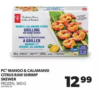 Real Canadian Superstore Pc mango & calamansi citrus raw shrimp skewer offer