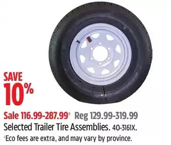 Canadian Tire Trailer tire assemblies offer