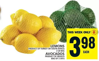 Food Basics Lemons | avocados offer
