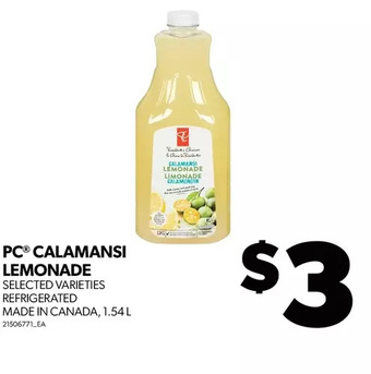 Real Canadian Superstore Pc calamansi lemonade offer