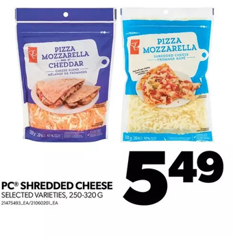 Real Canadian Superstore Pc shredded cheese offer
