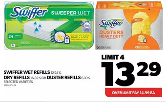 Real Canadian Superstore Swiffer wet refills, dry refills or duster refills offer