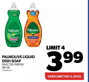 Real Canadian Superstore Palmolive liquid dish soap offer