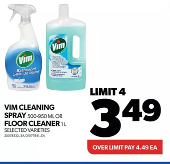Real Canadian Superstore Vim cleaning spray or floor cleaner offer