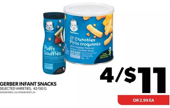 Real Canadian Superstore Gerber infant snacks offer