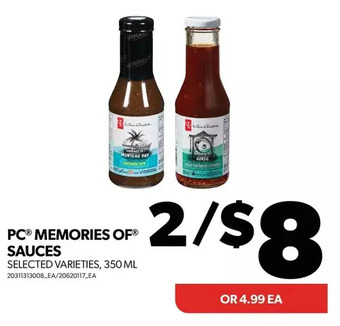 Real Canadian Superstore Pc memories of sauces offer