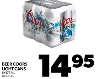 Real Canadian Superstore Beer coors light cans offer