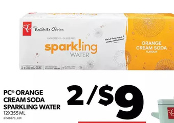 Real Canadian Superstore Pc orange cream soda sparkling water offer