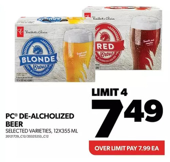 Real Canadian Superstore Pc de-alcoholized beer offer