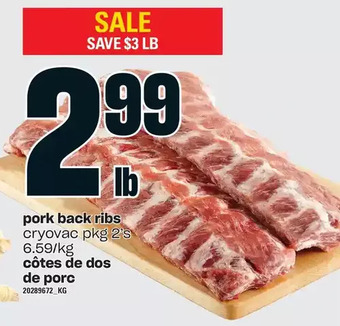 Independent Grocer Pork back ribs offer