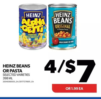 Real Canadian Superstore Heinz beans or pasta offer