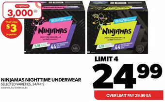 Real Canadian Superstore Ninjamas nighttime underwear offer