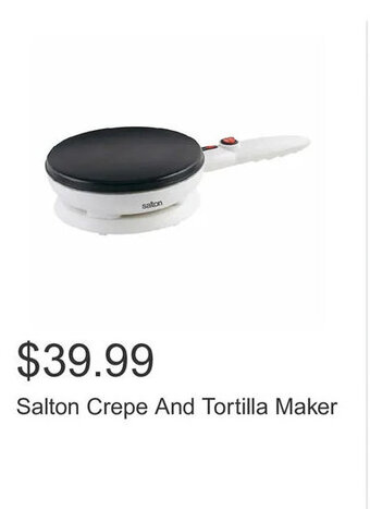 Costco Salton Crepe And Tortilla Maker offer