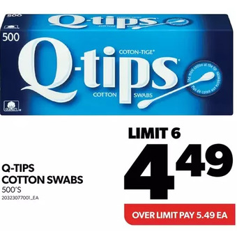 Real Canadian Superstore Q-tips cotton swabs offer