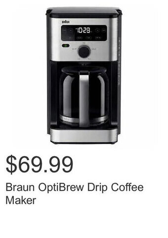 Costco Braun OptiBrew Drip Coffee Maker offer