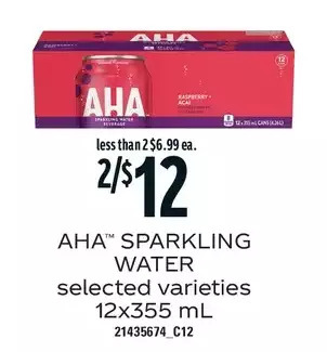 Loblaws Aha sparkling water offer